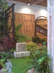 sode,gaki,bambou,barrière,clôture,palissade,panneau,jardin,japonais,zen,traditionnel,typique